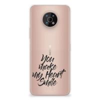 Nokia G50 | Siliconen hoesje | met naam Heart Smile