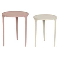 Set van 2 tafels DKD Home Decor Beige Roze 40 x 40 x 50 cm