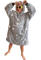 Plaid met mouwen -fleece - glow in the dark - Badrock Plaid met mouwen -fleece - glow in the dark - Badrock