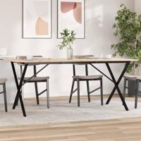 Eettafel X-frame 180x90x75 cm massief grenenhout en staal