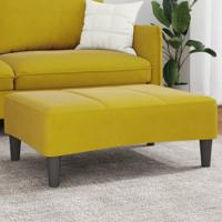Voetenbank 77x55x31 cm fluweel geel