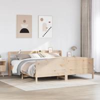 Bedframe zonder matras massief grenenhout 200x200 cm