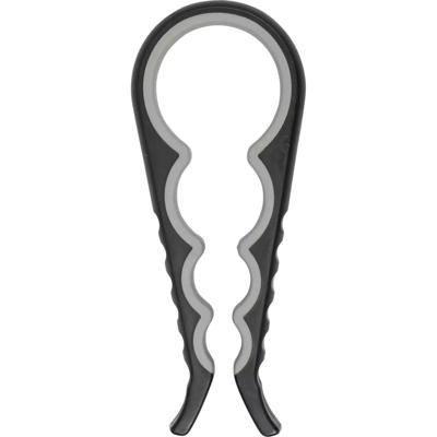 Benson opener voor potten / flessen - verstelbaar - rubber / kunststof - 22 cm - diverse deksels