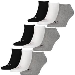 Puma Sneakersokken Plain 9-pack Zwart / Wit / Grijs-39/42