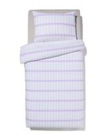 HEMA Dekbedovertrek zacht katoen 140x200/220 blokjes lila (lila)