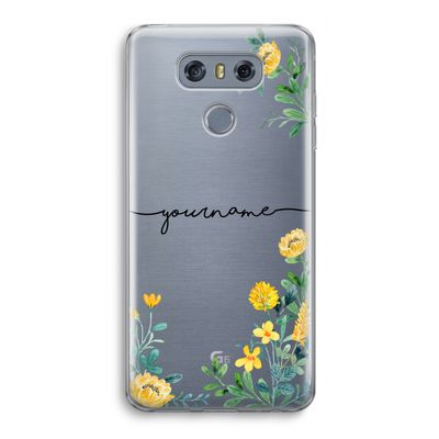 Gele bloemen: LG G6 Transparant Hoesje