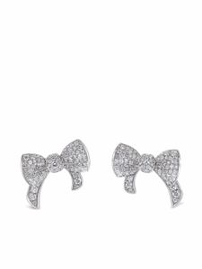 David Morris puces d'oreilles Beaux en or blanc 18ct ornées de diamants - Argent