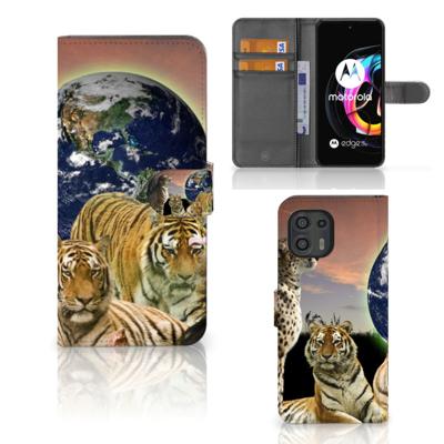 Motorola Edge 20 Lite | Telefoonhoesje | Met pasjeshouder | Roofdieren