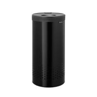 Brabantia Wasbox - 35 liter - kunststof deksel - uitneembare waszak - matt black/donker grijs 242342