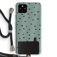 Kleine kattenkopjes: Pixel 5a 5G Transparant Hoesje met koord