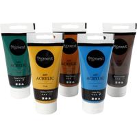 Creativ Company Pigment art acrylverf natuurlijke kleuren, 5x75ml