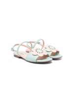 Stella McCartney Kids sandales en cuir à fleurs appliquées - Vert - thumbnail