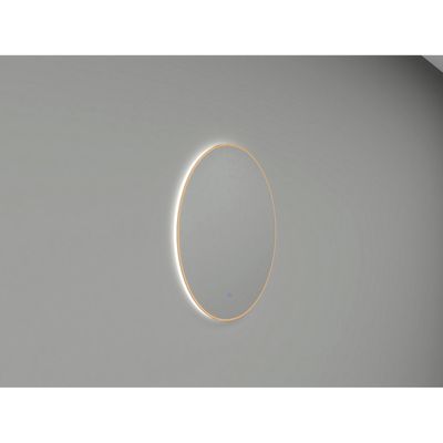 Wiesbaden Ronde Spiegel Novi met LED, Dimbaar 60 cm Geborsteld Messing