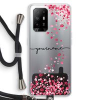 Hartjes en kusjes: Oppo A94 5G Transparant Hoesje met koord