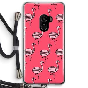 Flamingo: Xiaomi Mi Mix 2 Transparant Hoesje met koord