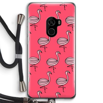 Flamingo: Xiaomi Mi Mix 2 Transparant Hoesje met koord