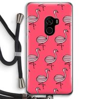 Flamingo: Xiaomi Mi Mix 2 Transparant Hoesje met koord