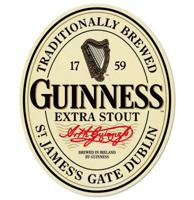 Guinness Extra Stout Label Metalen Bord 3D 36 x 45 cm Guinness Extra Stout Label Metalen Bord 3D 36 x 45 cm