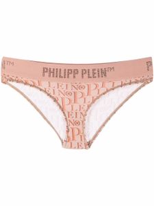 Philipp Plein culotte à logo imprimé intégral - Tons neutres