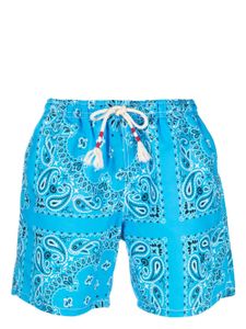 MC2 Saint Barth short de bain à imprimé cachemire - Bleu