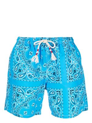 MC2 Saint Barth short de bain à imprimé cachemire - Bleu