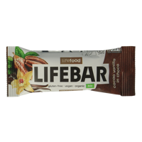 Lifefood Lifebar inchoco chocolade vanille raw bio 40 Gram