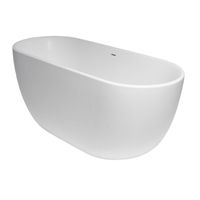 Vrijstaand Bad Xenz Humberto 170x72x63 cm Solid Surface Wit