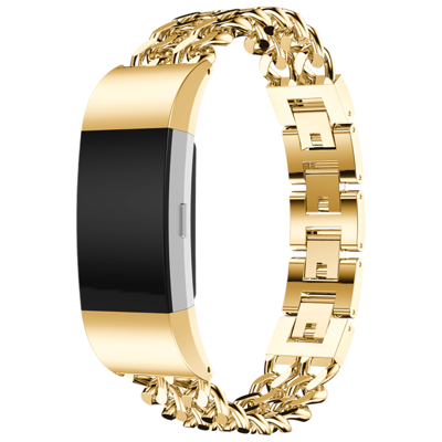 Fitbit Charge 2 Cowboy Stalen Schakel Band - Goud Fitbit Charge 2 Cowboy Stalen Schakel Band - Goud