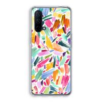 Watercolor Brushstrokes: OnePlus Nord CE 5G Transparant Hoesje