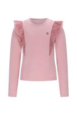 Le Chic winter t-shirt meisjes - roze - Nuffy - confetti-net