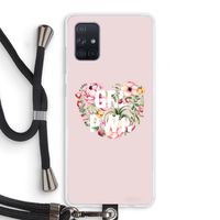 GRL PWR Flower: Samsung Galaxy A71 Transparant Hoesje met koord