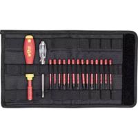 Wiha VDE-Wechselklingensatz 16tl sV 14 Bits,Griff,Spannungsprüfer Wisselklingset 16-delig Plat, Kruiskop Phillips, Kruiskop Pozidriv, Plus/minus, Binnen-Torx