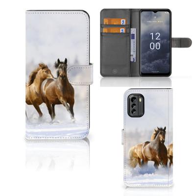 Nokia G60 | Telefoonhoesje | Met pasjeshouder | Paarden