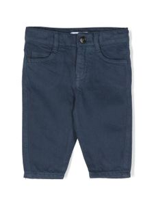 Emporio Armani Kids short chino en coton à plaque logo - Bleu