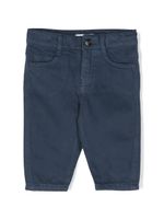 Emporio Armani Kids short chino en coton à plaque logo - Bleu