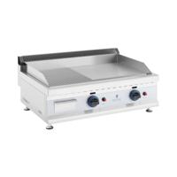 Dubbele gasbakplaat - 74,5 x 40 cm - glad / gegroefd - 2 x 3.100 W - aardgas - 20 mbar Dubbele gasbakplaat - 74,5 x 40 cm - glad / gegroefd - 2 x 3.100 W - aardgas - 20 mbar