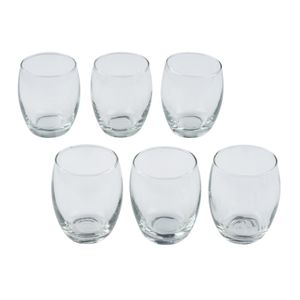 6x Drinkglazen/waterglazen transparant 350 ml