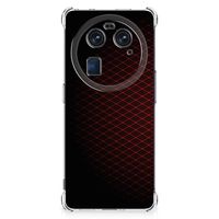 OPPO Find X6 Doorzichtige Silicone Hoesje Geruit Rood - thumbnail