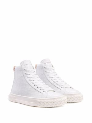 Giuseppe Zanotti baskets montantes Blabber à effet peau de crocodile - Blanc