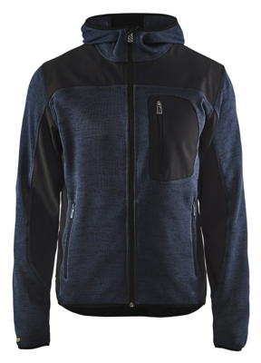 Blåkläder Gebreid vest met softshell 49302117 | Donker marineblauw/Zwart | Maat XS - 7330509658543