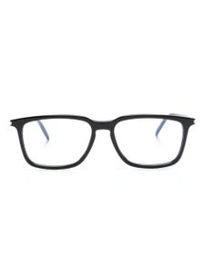 Saint Laurent Eyewear lunettes de vue carrées à logo gravé - Noir