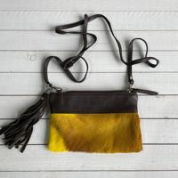 Tas Carol Springbok geel bruin 23x15cm