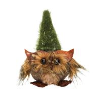 Deurstopper uil Hedwig groen 21 cm | 12 stuks