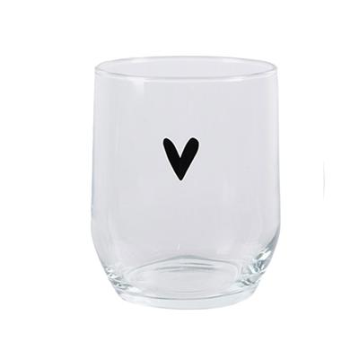 Waterglas Transparant hartje