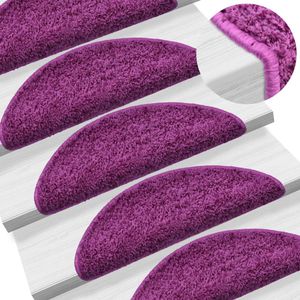 VidaXL Trapmatten 15 st 65x21x4 cm violet