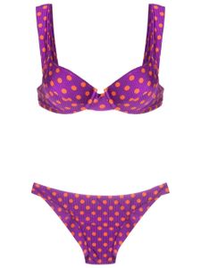 Brigitte bikini à pois - Violet