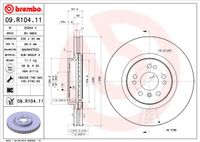 Remschijf BREMBO, Remschijftype: Binnen geventileerd, u.a. für Mercedes-Benz