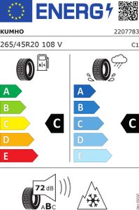 Kumho Ws71 xl 265/45 R20 108V KUM2654520V71XL