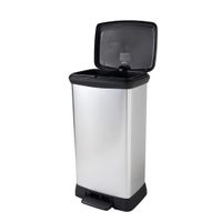 Curver Decobin Duo Pedaalemmer 23L+23L Zilver Metallic Curver Decobin Duo Pedaalemmer 23L+23L Zilver Metallic