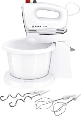 Elektrische handmixer - BOSCH - MFQ2600G ErgoMixx - 375 W - 4 snelheden + turbo - Wit / Grijs